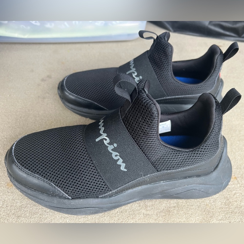 Champion Legacy A Lo Mens Black Mesh Sneakers